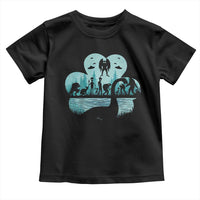 Funny Cryptid St Patrick's Day Toddler T Shirt Bigfoot Mothman Aliens Shamrock