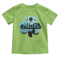 Funny Cryptid St Patrick's Day Toddler T Shirt Bigfoot Mothman Aliens Shamrock