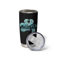 Funny Cryptid St Patrick's Day Tumbler Cup Bigfoot Mothman Aliens Shamrock