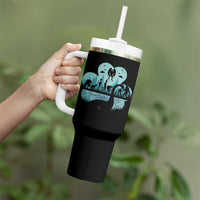Funny Cryptid St Patrick's Day Tumbler With Handle Bigfoot Mothman Aliens Shamrock