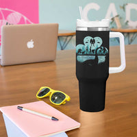 Funny Cryptid St Patrick's Day Tumbler With Handle Bigfoot Mothman Aliens Shamrock