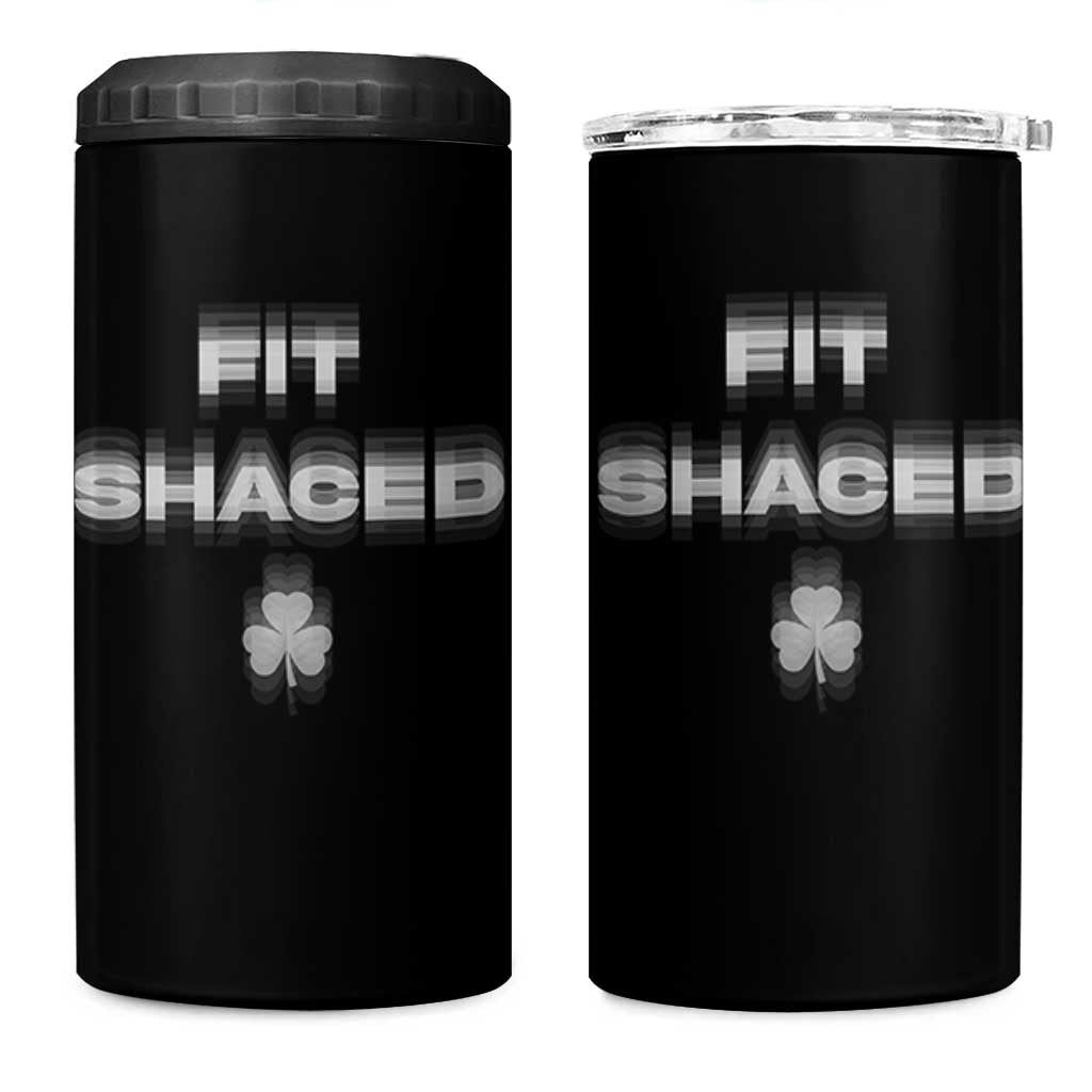Funny Irish Beer Drinking St Patrick's Day Fit Shaced 4 in 1 Can Cooler Tumbler Shamrock - Wonder Print Shop