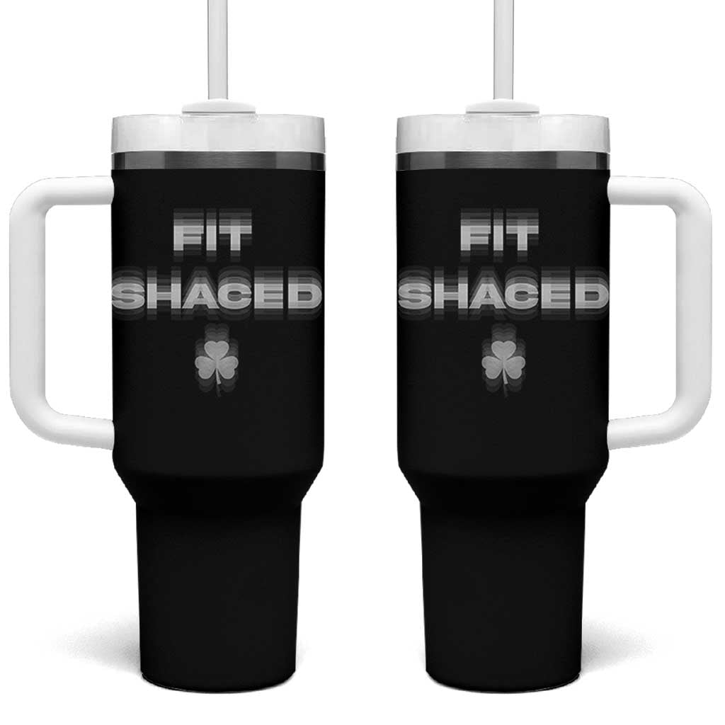 Funny Irish Beer Drinking St Patrick's Day Fit Shaced Tumbler With Handle Shamrock - Wonder Print Shop