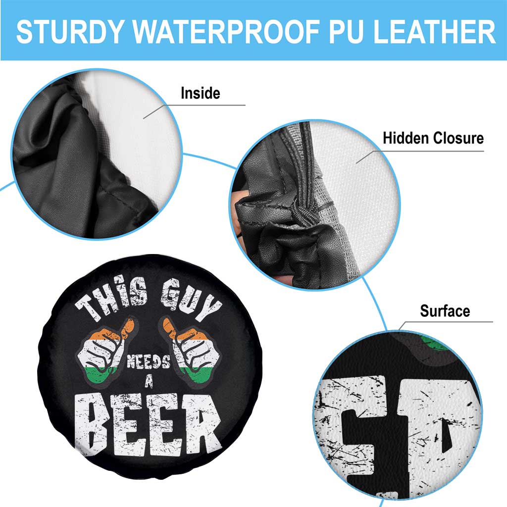 Funny Irish Beer Drinking Spare Tire Cover This Guy Needs A Beer Ireland Flag