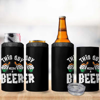 Funny Irish Beer Drinking 4 in 1 Can Cooler Tumbler This Guy Needs A Beer Ireland Flag - Wonder Print Shop