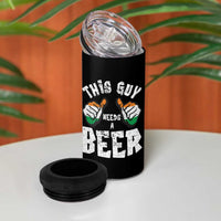 Funny Irish Beer Drinking 4 in 1 Can Cooler Tumbler This Guy Needs A Beer Ireland Flag - Wonder Print Shop