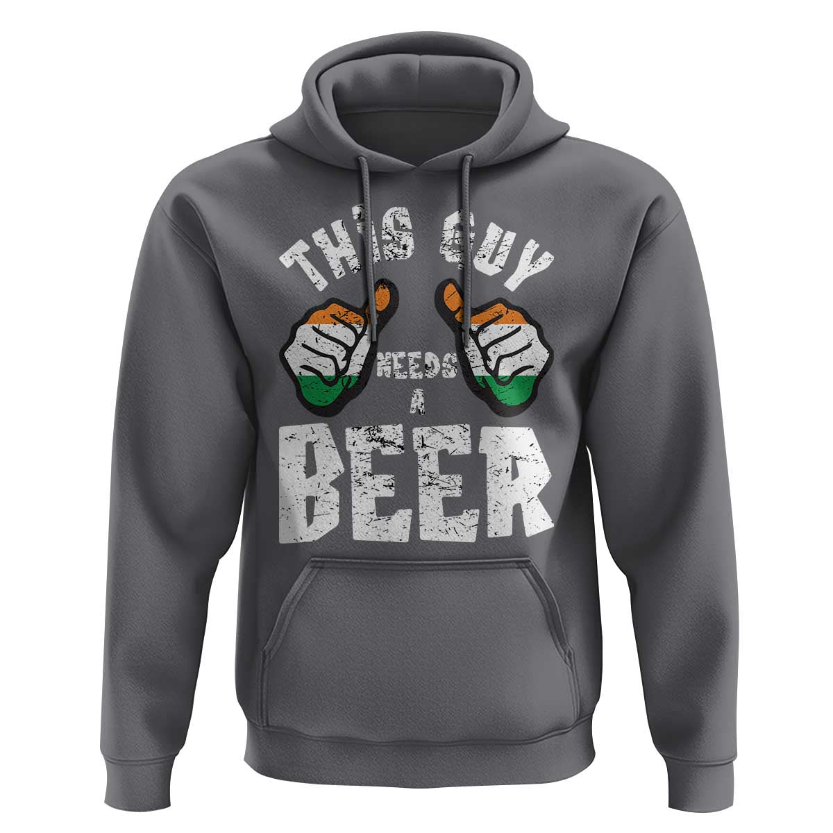 Funny Irish Beer Drinking Hoodie This Guy Needs A Beer Ireland Flag