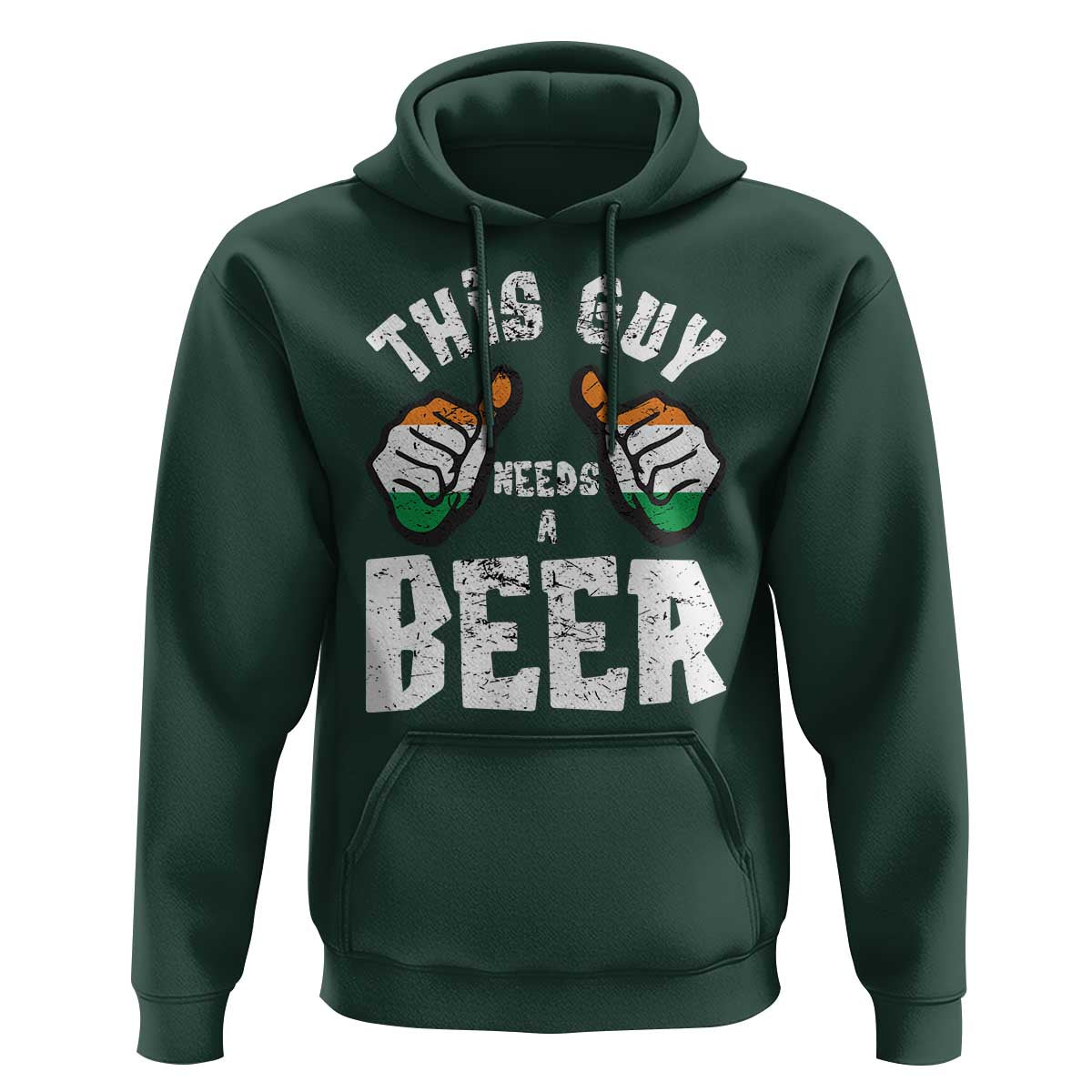 Funny Irish Beer Drinking Hoodie This Guy Needs A Beer Ireland Flag
