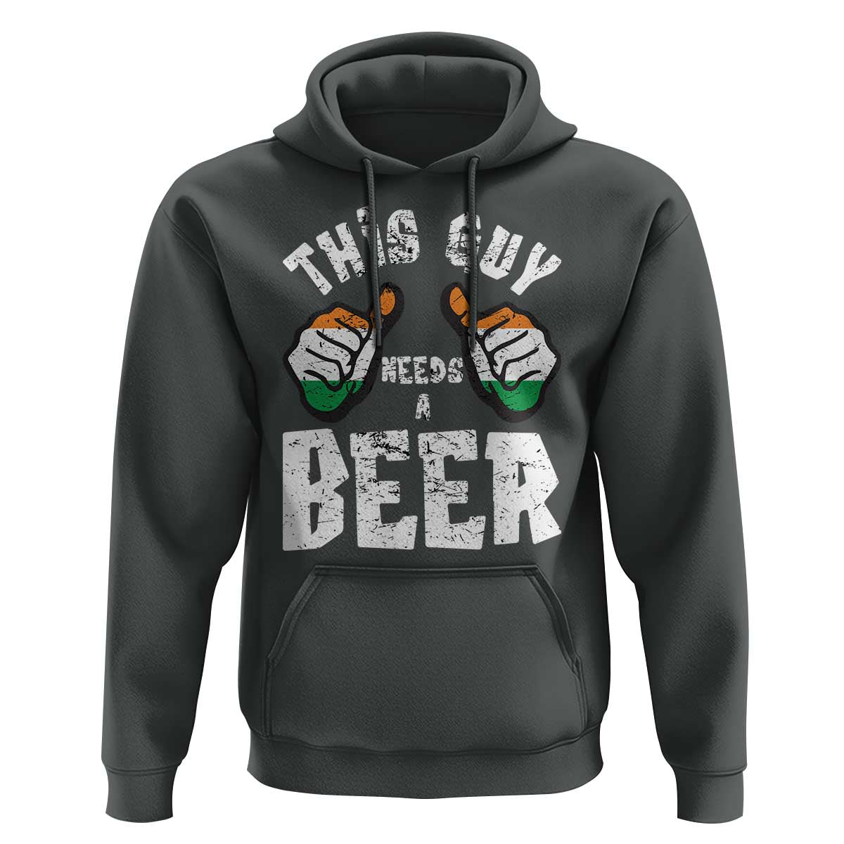 Funny Irish Beer Drinking Hoodie This Guy Needs A Beer Ireland Flag