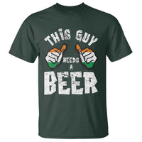 Funny Irish Beer Drinking T Shirt This Guy Needs A Beer Ireland Flag