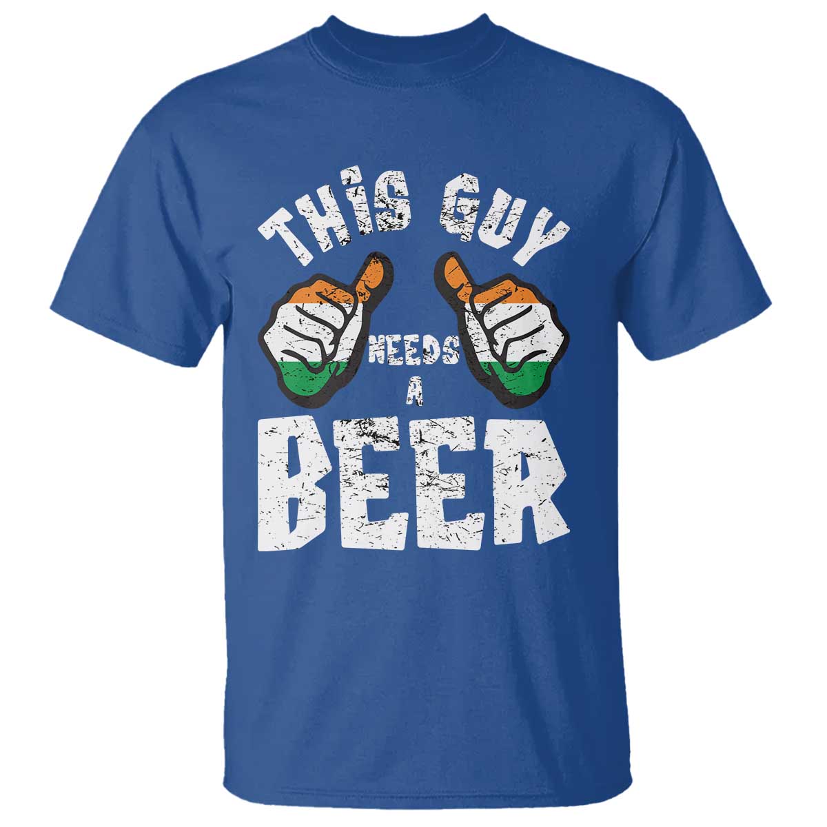 Funny Irish Beer Drinking T Shirt This Guy Needs A Beer Ireland Flag