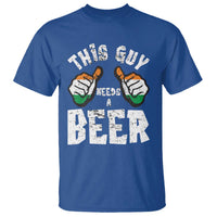 Funny Irish Beer Drinking T Shirt This Guy Needs A Beer Ireland Flag