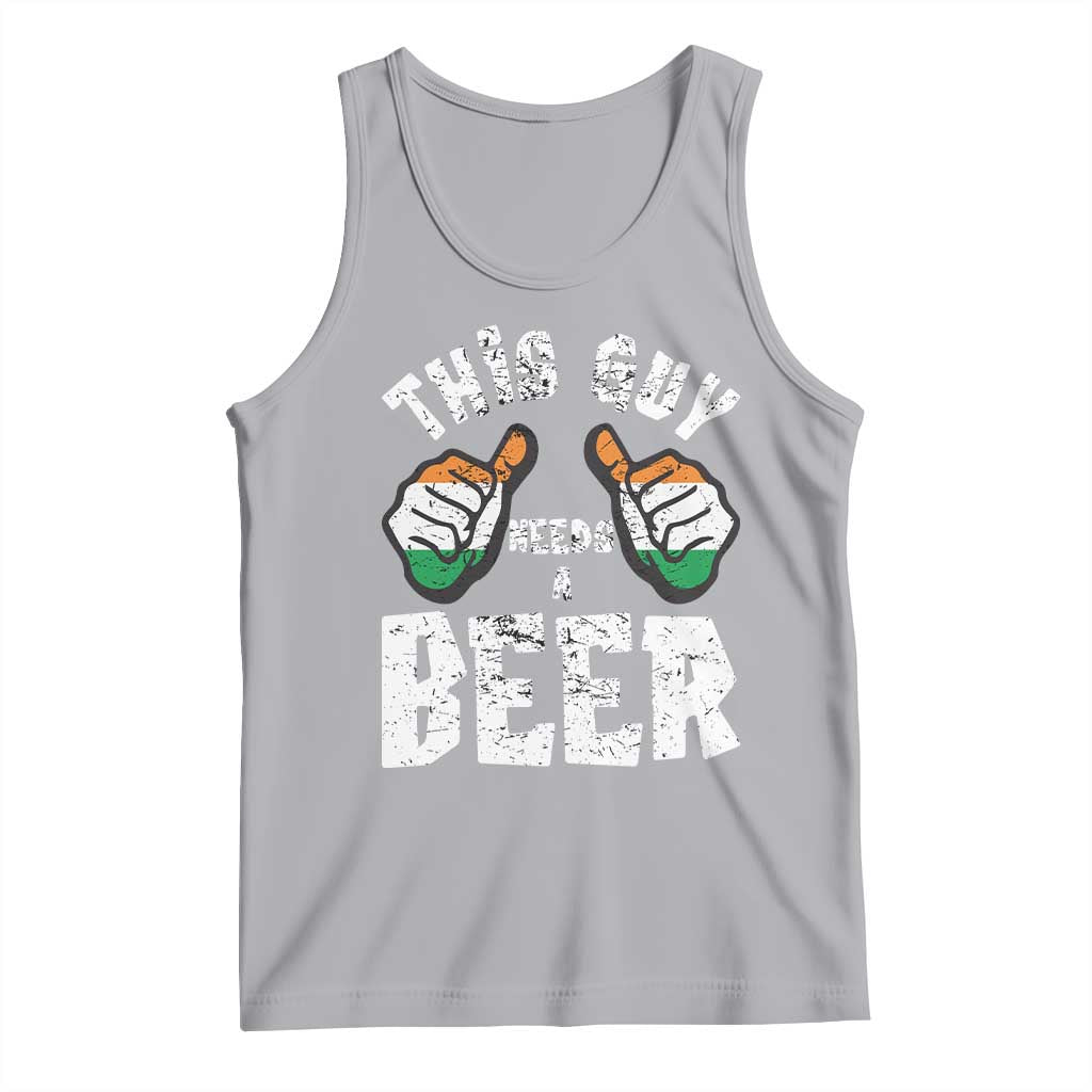 Funny Irish Beer Drinking Tank Top This Guy Needs A Beer Ireland Flag