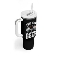 Funny Irish Beer Drinking Tumbler With Handle This Guy Needs A Beer Ireland Flag - Wonder Print Shop