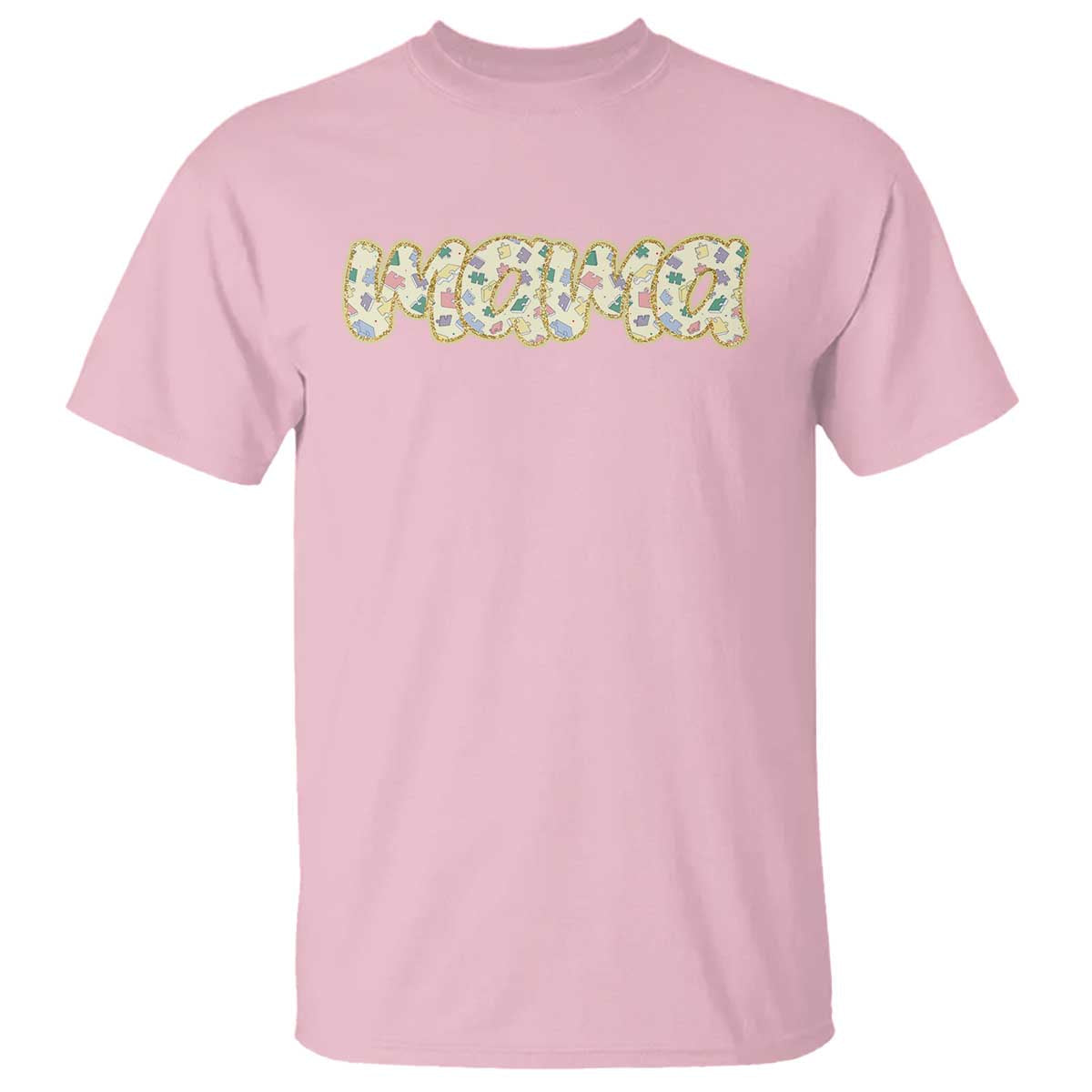 Autism Mama T Shirt Autism Awareness Mental Health Puzzle Glitter Print
