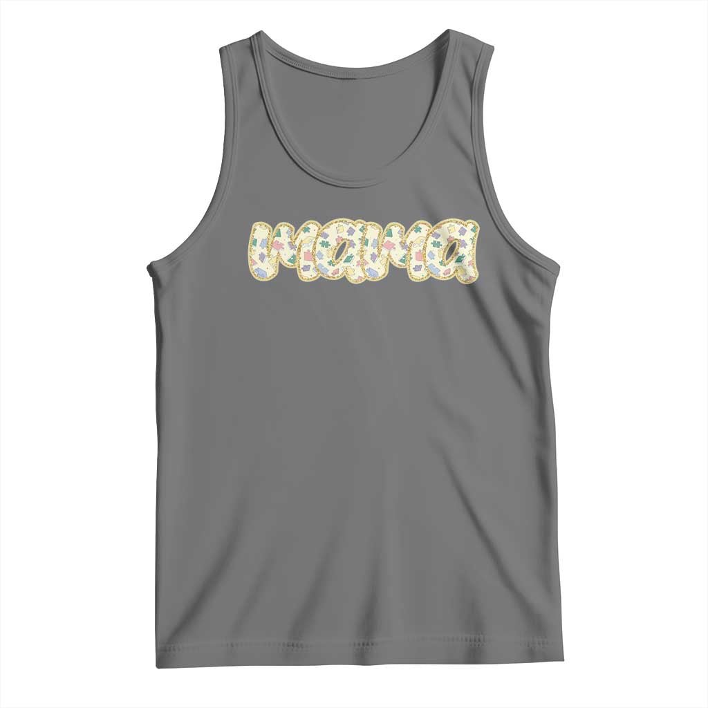 Autism Mama Tank Top Autism Awareness Mental Health Puzzle Glitter Print
