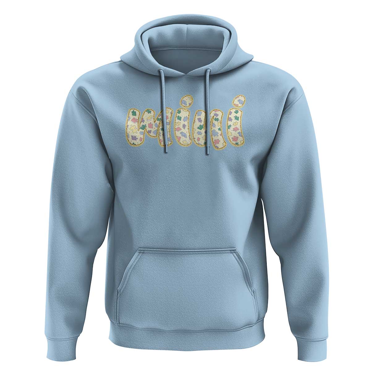 Autism Mini Hoodie Autism Awareness Mental Health Puzzle Glitter Print