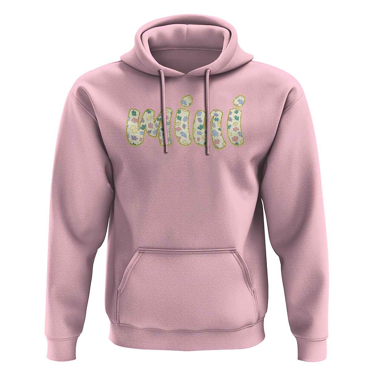 Autism Mini Hoodie Autism Awareness Mental Health Puzzle Glitter Print