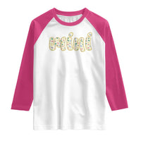 Autism Mini Raglan Shirt Autism Awareness Mental Health Puzzle Glitter Print
