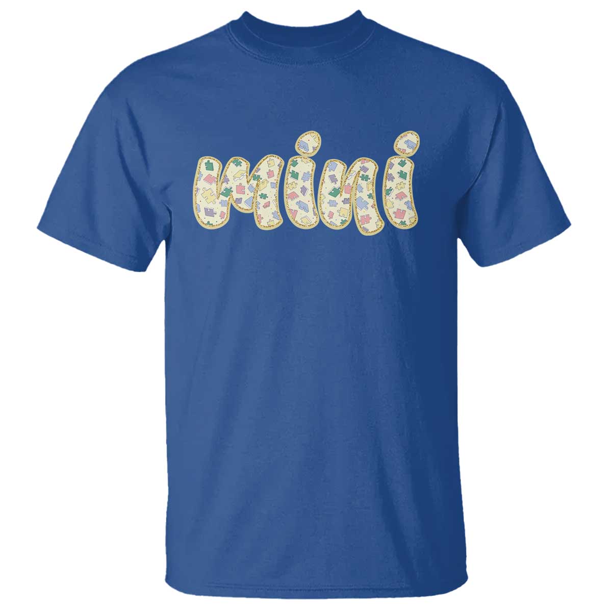 Autism Mini T Shirt Autism Awareness Mental Health Puzzle Glitter Print