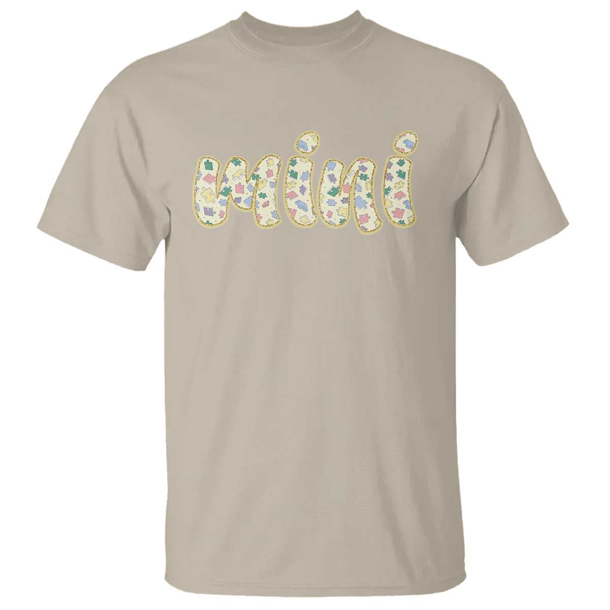 Autism Mini T Shirt Autism Awareness Mental Health Puzzle Glitter Print