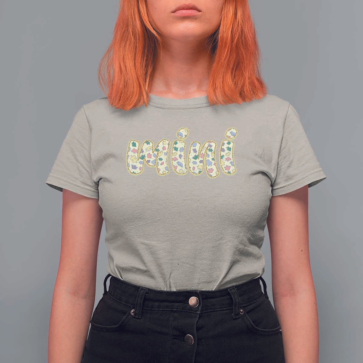 Autism Mini T Shirt For Women Autism Awareness Mental Health Puzzle Glitter Print