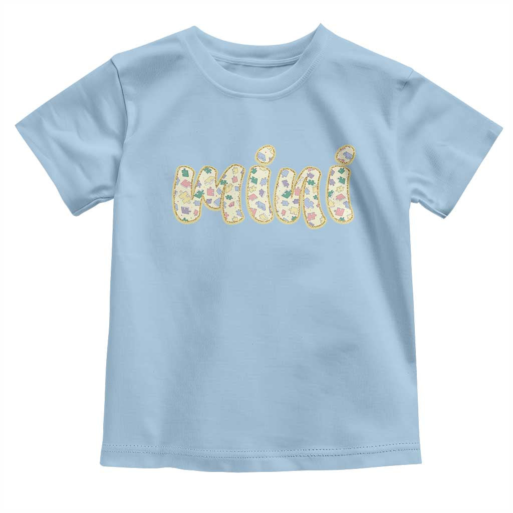Autism Mini Toddler T Shirt Autism Awareness Mental Health Puzzle Glitter Print