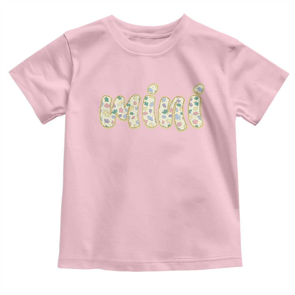 Autism Mini Toddler T Shirt Autism Awareness Mental Health Puzzle Glitter Print
