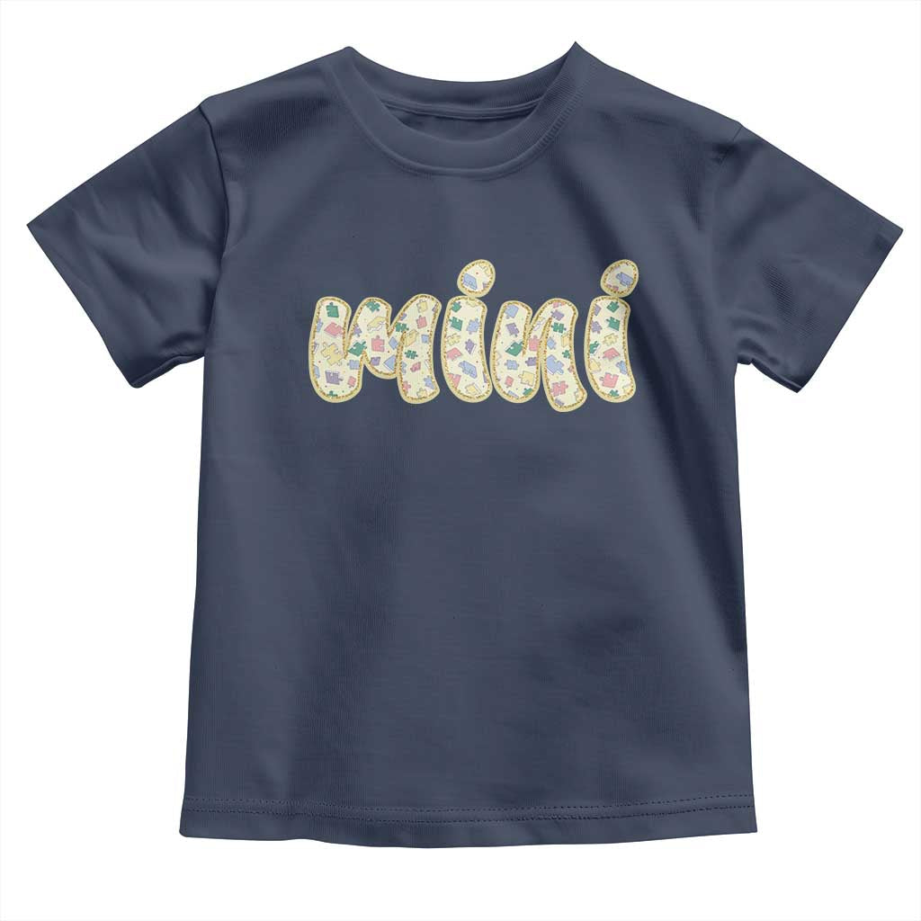 Autism Mini Toddler T Shirt Autism Awareness Mental Health Puzzle Glitter Print