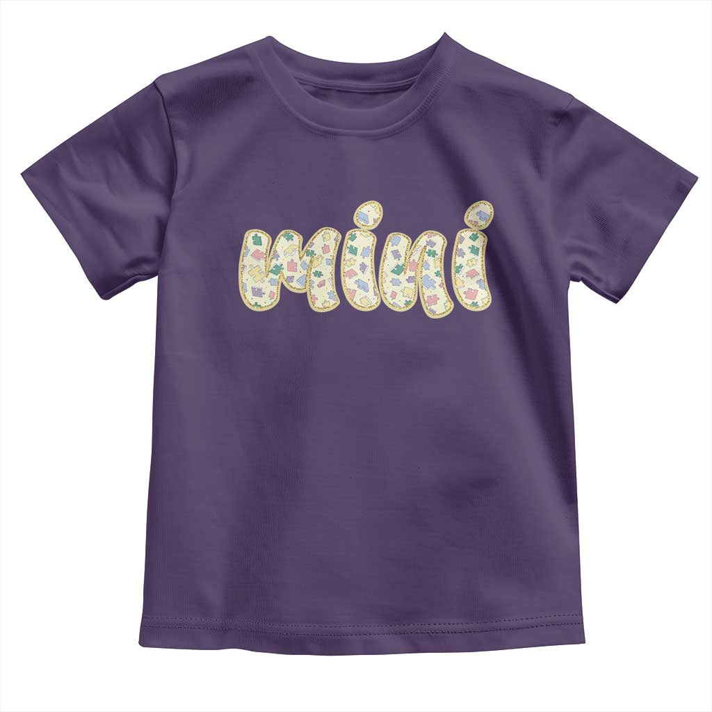 Autism Mini Toddler T Shirt Autism Awareness Mental Health Puzzle Glitter Print
