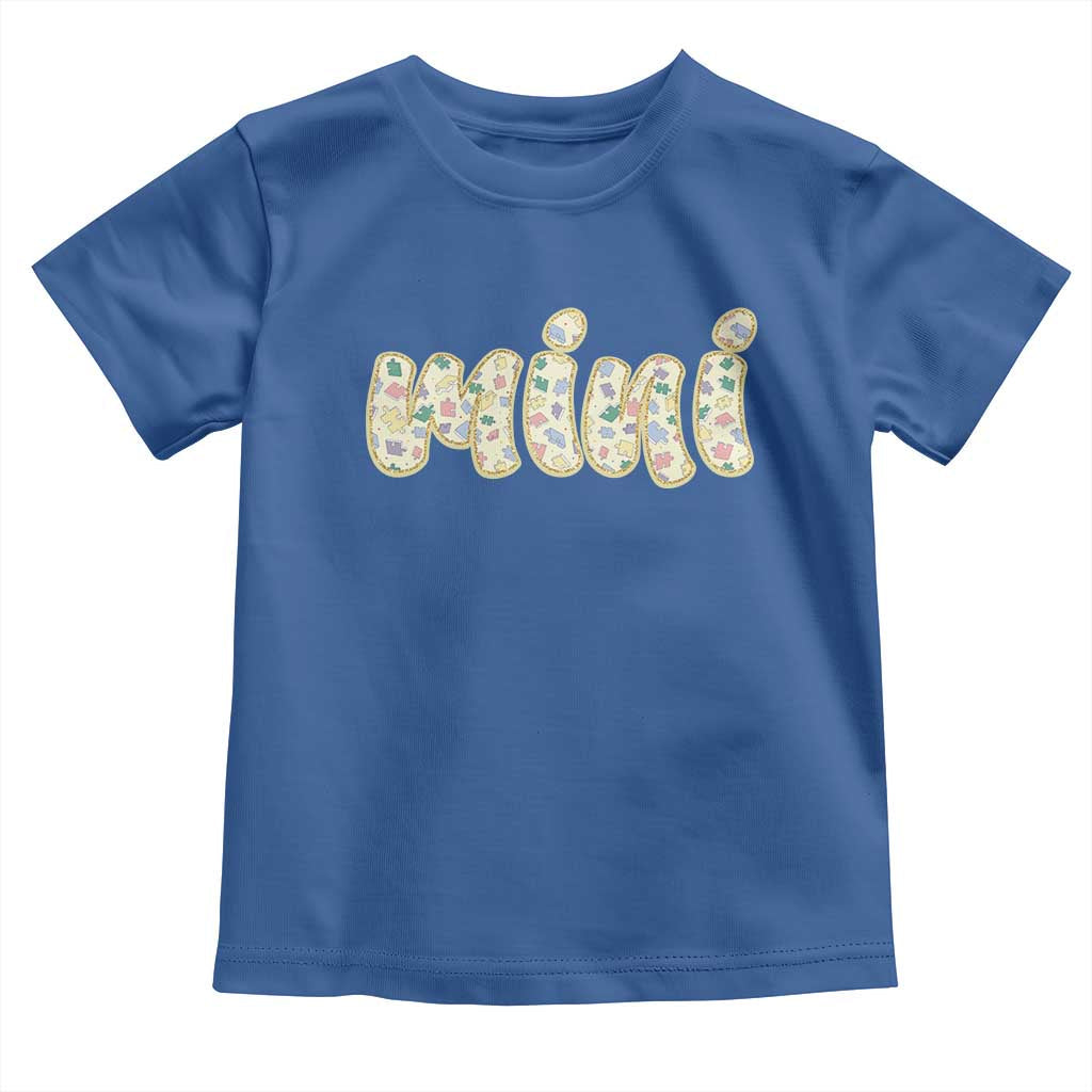 Autism Mini Toddler T Shirt Autism Awareness Mental Health Puzzle Glitter Print