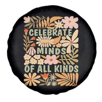 Celebrate Minds Of All Kinds Spare Tire Cover Autism Awareness Inspirational Quote Flowers