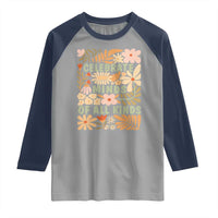 Celebrate Minds Of All Kinds Raglan Shirt Autism Awareness Inspirational Quote Flowers