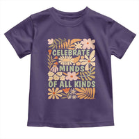 Celebrate Minds Of All Kinds Toddler T Shirt Autism Awareness Inspirational Quote Flowers