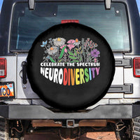 Celebrate The Spectrum Neurodiversity Spare Tire Cover Flower Autism Awareness ASD ADHD