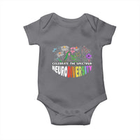 Celebrate The Spectrum Neurodiversity Baby Onesie Flower Autism Awareness ASD ADHD