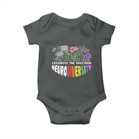 Celebrate The Spectrum Neurodiversity Baby Onesie Flower Autism Awareness ASD ADHD
