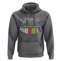 Celebrate The Spectrum Neurodiversity Hoodie Flower Autism Awareness ASD ADHD