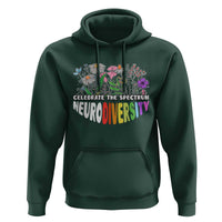Celebrate The Spectrum Neurodiversity Hoodie Flower Autism Awareness ASD ADHD
