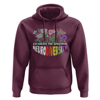 Celebrate The Spectrum Neurodiversity Hoodie Flower Autism Awareness ASD ADHD