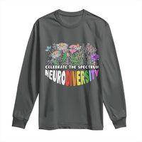 Celebrate The Spectrum Neurodiversity Long Sleeve Shirt Flower Autism Awareness ASD ADHD