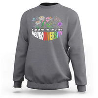 Celebrate The Spectrum Neurodiversity Sweatshirt Flower Autism Awareness ASD ADHD