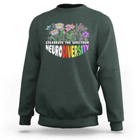 Celebrate The Spectrum Neurodiversity Sweatshirt Flower Autism Awareness ASD ADHD