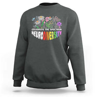 Celebrate The Spectrum Neurodiversity Sweatshirt Flower Autism Awareness ASD ADHD