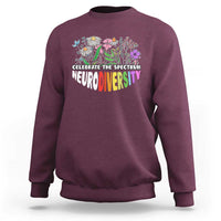 Celebrate The Spectrum Neurodiversity Sweatshirt Flower Autism Awareness ASD ADHD