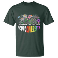 Celebrate The Spectrum Neurodiversity T Shirt Flower Autism Awareness ASD ADHD