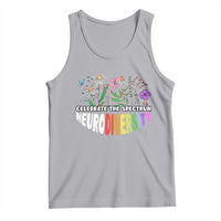 Celebrate The Spectrum Neurodiversity Tank Top Flower Autism Awareness ASD ADHD