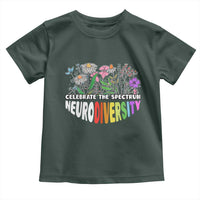 Celebrate The Spectrum Neurodiversity Toddler T Shirt Flower Autism Awareness ASD ADHD