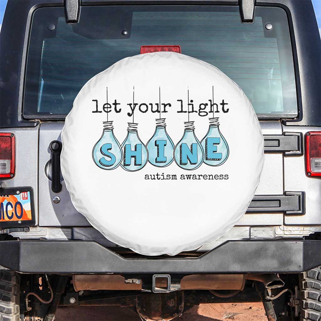 Let Your Light Shine Autism Awareness Spare Tire Cover Light Bulb Autism Acceptance