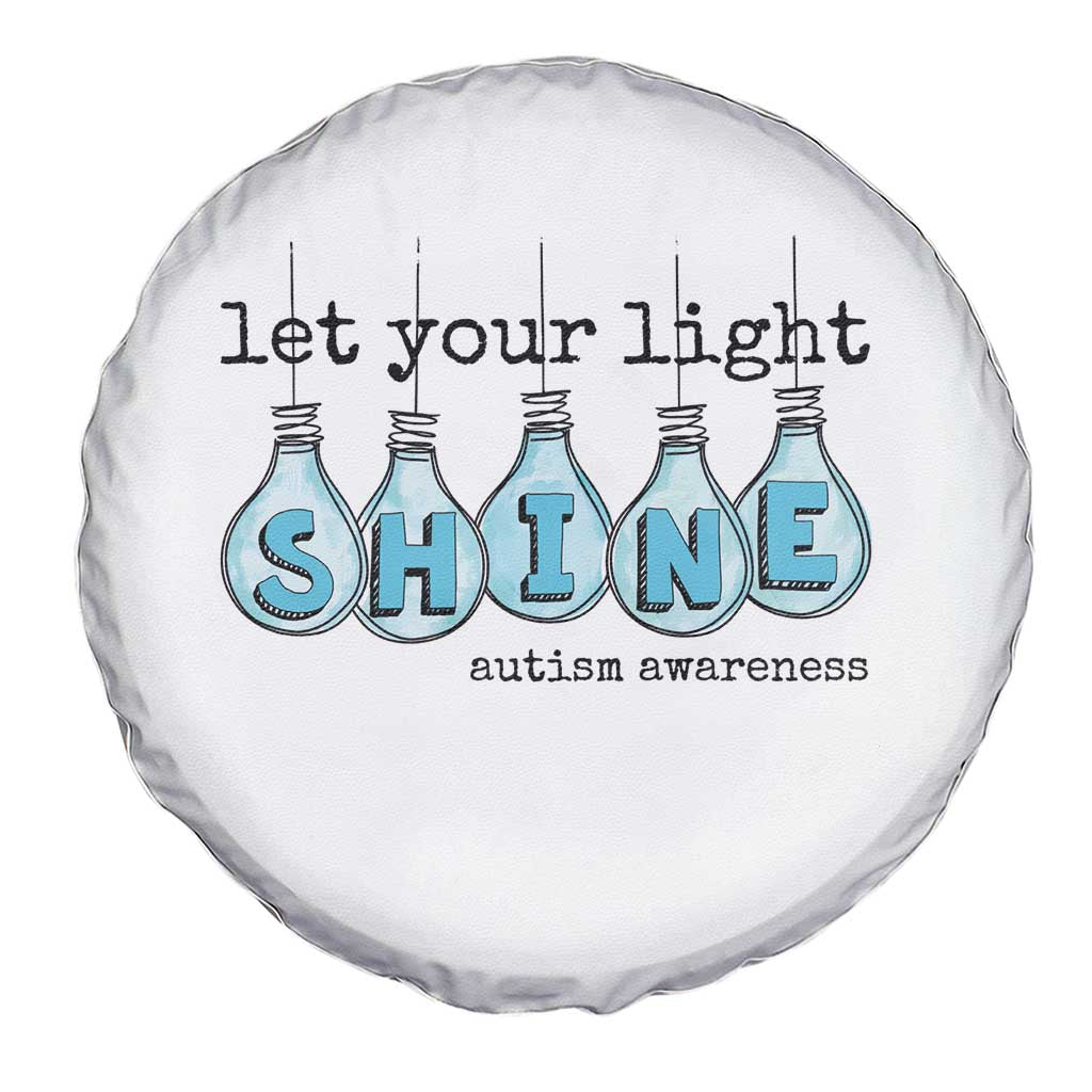 Let Your Light Shine Autism Awareness Spare Tire Cover Light Bulb Autism Acceptance
